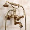 Retro Bathroom Bathtub Faucet Wall Mounted Hand-operated Showerhead Antique Brass Simple Showerhead Set for Bathing