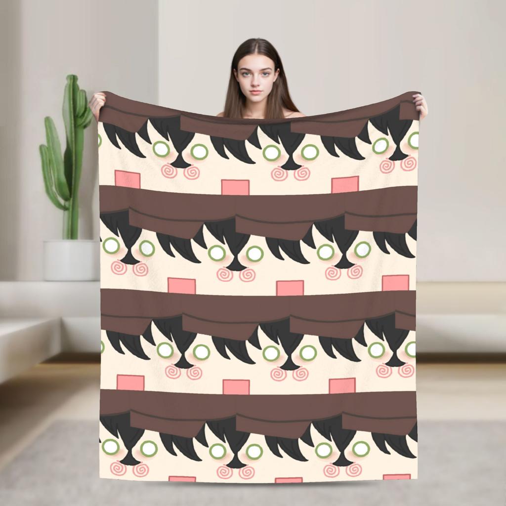 Anime Bungo Stray Dogs Blanket Coral Fleece Plush Print Multi-function Warm Throw Blankets for Sofa Bedroom Bedspreads