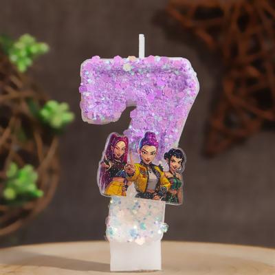 Bougie Chasseurs de Démons Kpop Numéro 0-9 Décoration de Gâteau Bougie Fête d'Anniversaire Rumi pour Enfants Décoration Baby Shower Cadeau