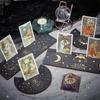 Witch Divinations Tarots Display Base Moon Phases Tarot Altar Stand Holder Witchcraft Supplies Wood Cards Stand Holder