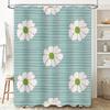Bathroom Shower Curtain Floral Print Waterproof Fabric Decorative Home Bathroom Accessories Blue White Green