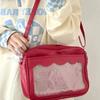 Large Capacity Single Shoulder Bag Transparent Pocket Crossbody Bag Multifunctional Handbag Women's Bag