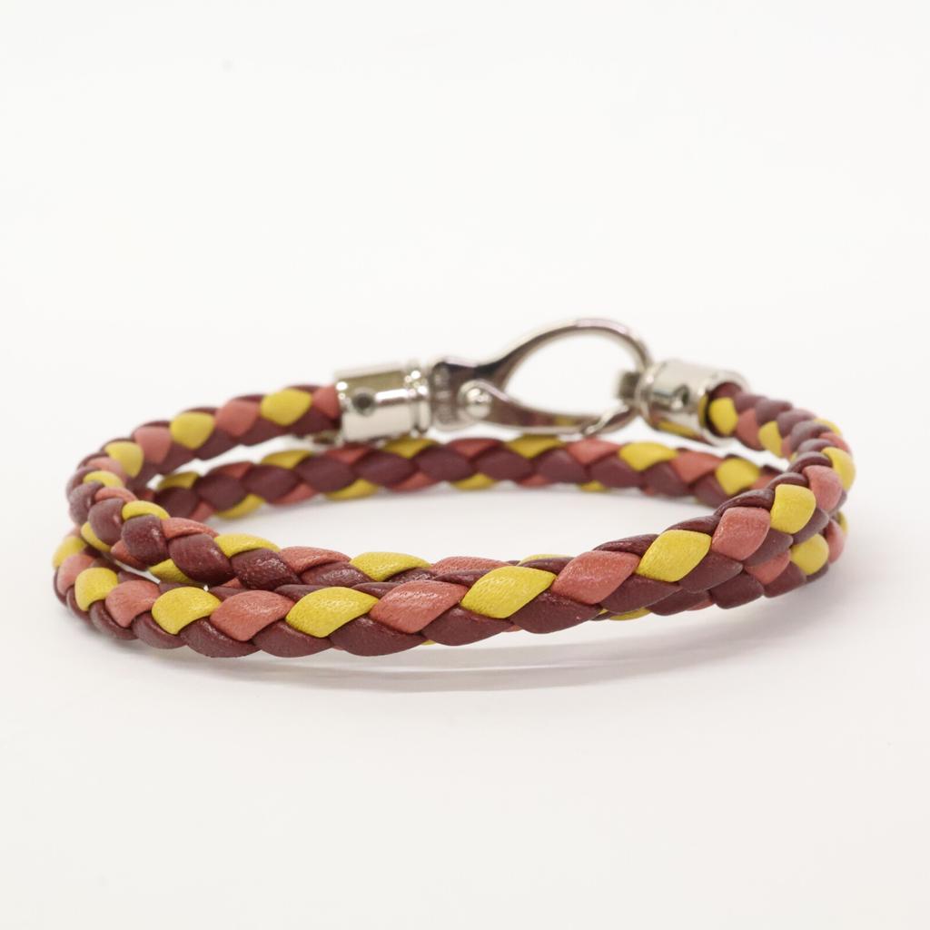 TOD'S [Excellent Condition] XEWB1221200TOP541H My Colors Heart Charm Leather Bracelet M Multicolor / SilverUsed