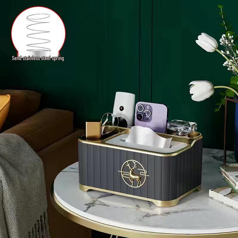 

Многофункциональная роскошная коробка для салфеток с местом для хранения пульта дистанционного управления для гостиной и обеденного стола