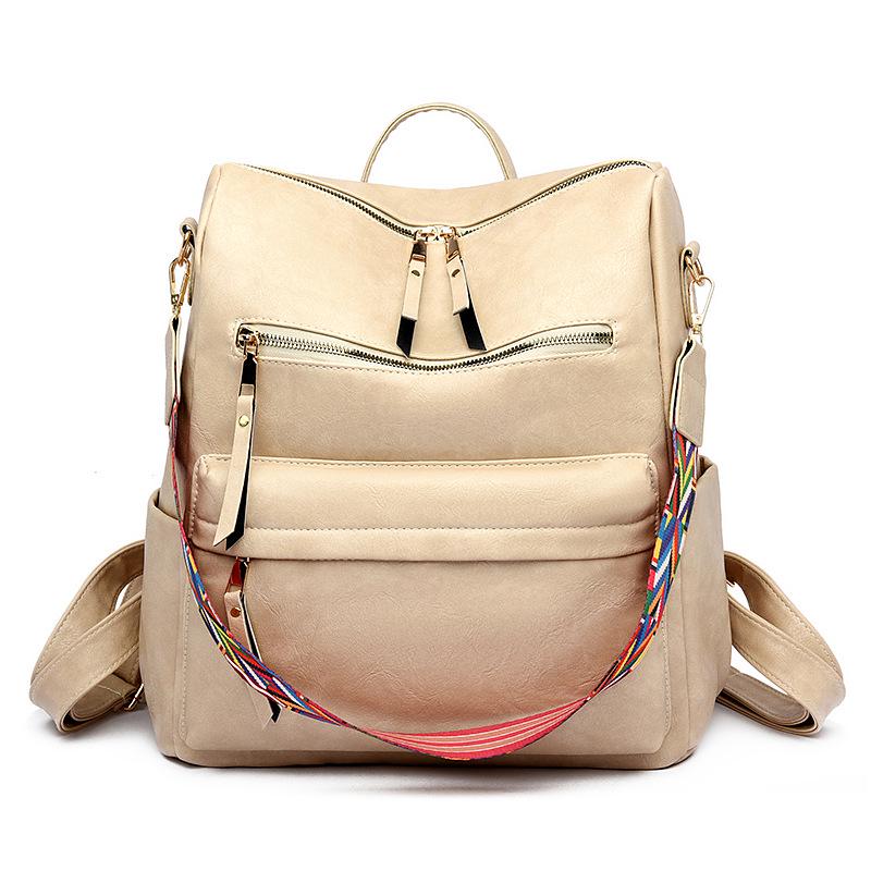 2025 Stylish Retro Women s Backpack: Large Capacity, High-End Casual Shoulder Bag