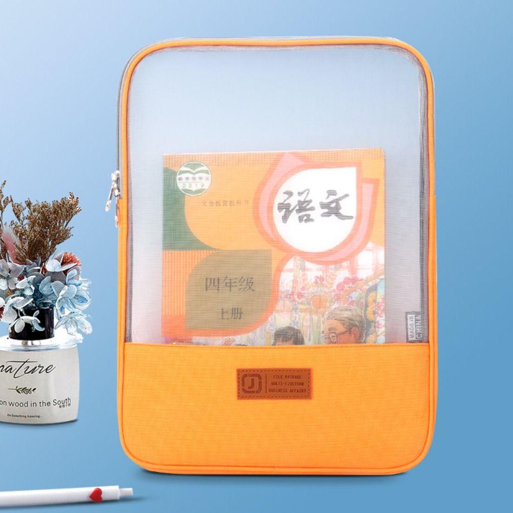 

A4 Test Paper Storage Bag Zipper Stationery Organizer Pouch Sorting Bag File Folder Bag Student