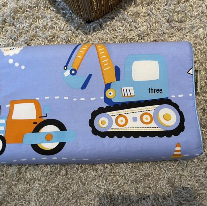 Children's Cartoon Latex Pillow: Student Nap Pillow with Core for Baby Neck Protection.