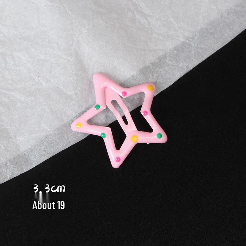 Dopamine Star Hair Clip: Elegant Women's Headwear Accessory for Summer Bangs