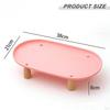 Cat Bowl Holder, Elevated Feeding Stand, Food with Wooden Legs, Easy to Clean, Non-slip, for