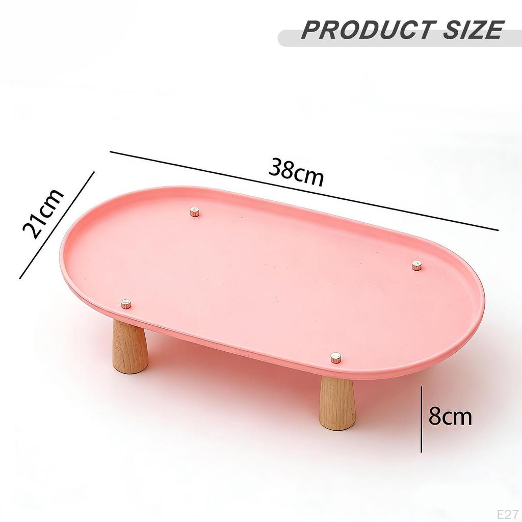 Cat Bowl Holder, Elevated Feeding Stand, Food with Wooden Legs, Easy to Clean, Non-slip, for