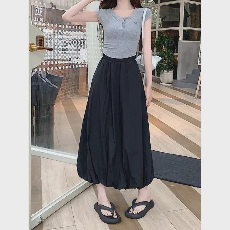 2025 Trendy Puffy Floral Lantern Skirt - Summer High Waist, Slim Fit Yamamoto Style