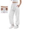 Women's Casual Pants High-waisted Belted Jogging Pants With Pockets