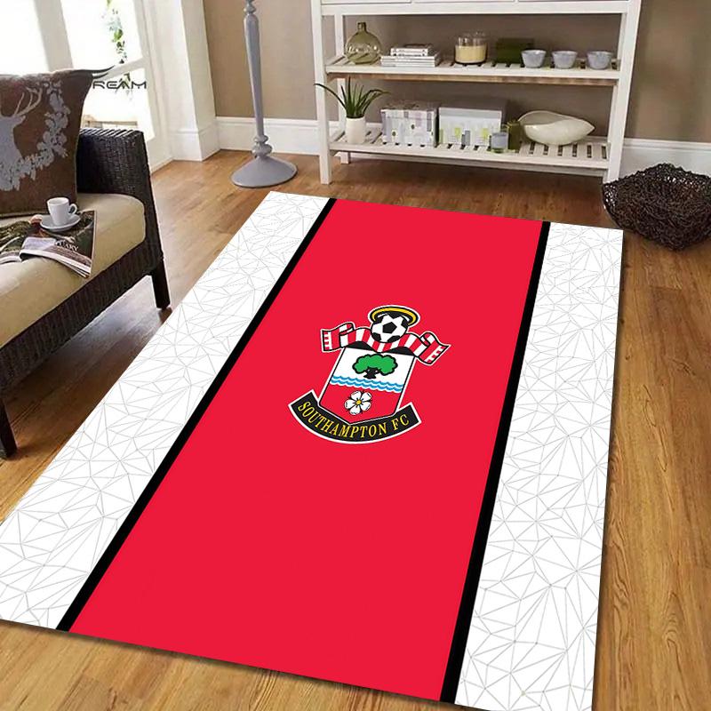 Southampton FC2 Flannel Pattern Square Carpet,Area Rug,Carpet Rug for Living Room Bedroom Sofa Playroom Decor,Non-slip Floor Mat