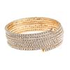 Rhinestone Upper Arm Bracelet Gold Color Full Shiny Rhinestone Bangles  Jewelry Accessories