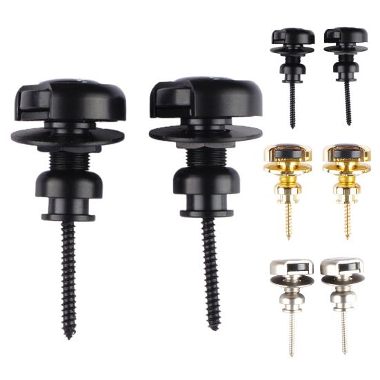 2Pcs/Set Guitar Strap Lock Quick Release Easily Install Compact Metal Guitar Strap Lock