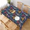 Jewish Hanukkiah Rectangle Tablecloth for Table Decor Kitchen Dining Waterproof Reusable Table Cloth for Tables Indoor Outdoor