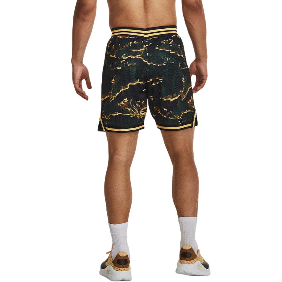 Under Armour Curry All Over Print Mesh Basketball Casual Shorts Men Shorts Black 1380329-001