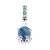 791694C01 Murano Glass Cute Octopus Pendant and Dangle Silver Charm