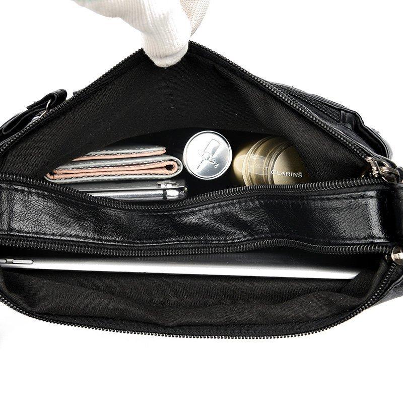 Bag women's new soft leather versatile large-capacity messenger bag mother bag elderly women's bag shoulder bag