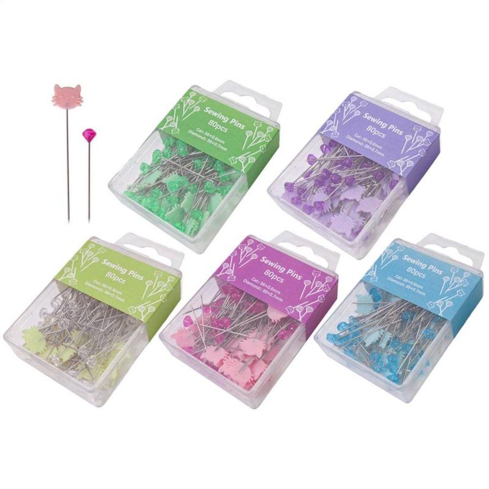 80pcs Dressmaker Quilting Sewing Pin Holder DIY Crafts Safety Pins Clothes Sewing Project