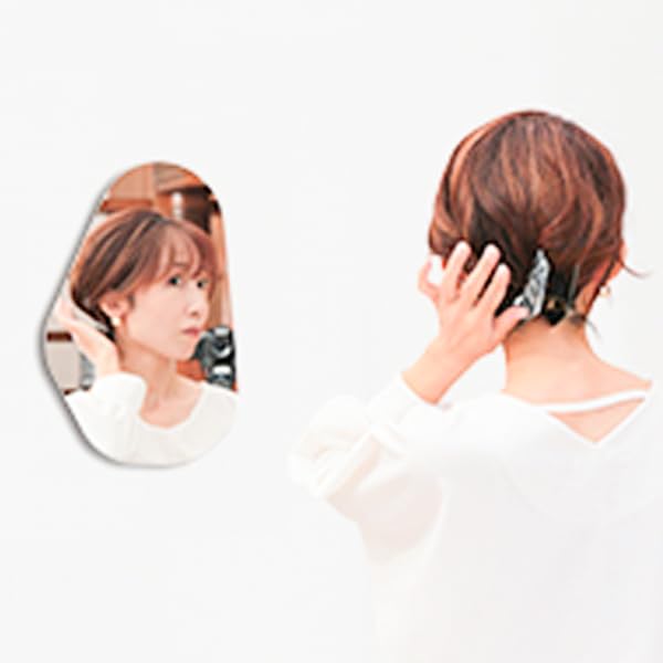 Muramatsu Kagami Store Mirror Wall Hanging Toilet Entrance Korean Design 27 x 39cm Wall Sticker Design Kagami no Katachiu [Rental Mirror]
