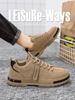 Men's Spring Breathable Non-Slip Work Shoes - Trendy, All-Match Sports Dad Shoes for Construction