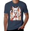 Kitsune Tshirt Casual Loose Short Sleeve Tee For Unisex