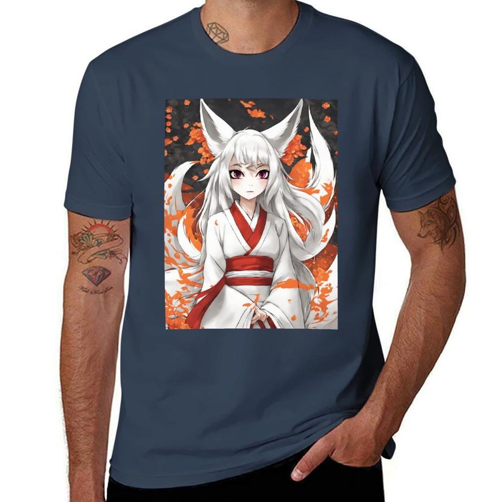 Kitsune Tshirt Casual Loose Short Sleeve Tee For Unisex