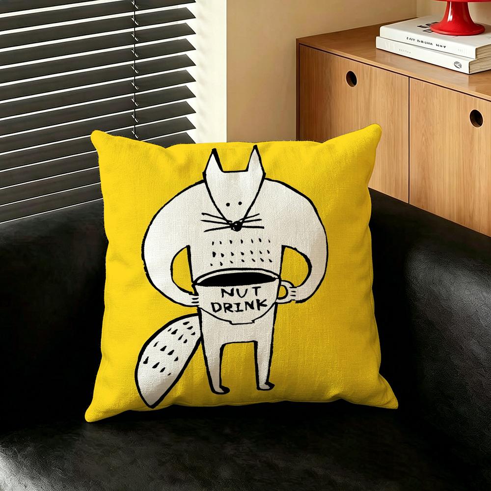 illustration KKikkiTTorinbo Cushion Cover Creative pillowcases for interior decoration office living room home Car hot