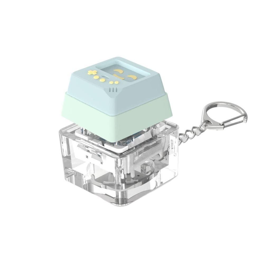 Diy Keycaps Toy Keyboard Fidget Toys Stress Relief with Keychain Keyboard Keychain Finger Button Button Shaft Tester Adults