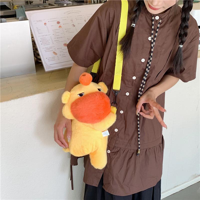 Capybara Lulu Doll New Capybara Bag Doll Girlfriend Birthday Gift Cute One Shoulder Crossbody Backpack
