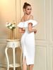 Women's One-Shoulder Slim Fit High Waist Solid Color Dress
