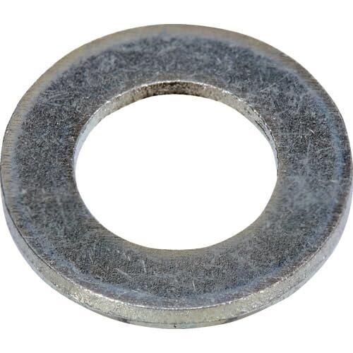 TRUSCO S777-0100 ISO Small Flat Washers, Trivalent White Zinc Plated, M10 (Pack of 50)