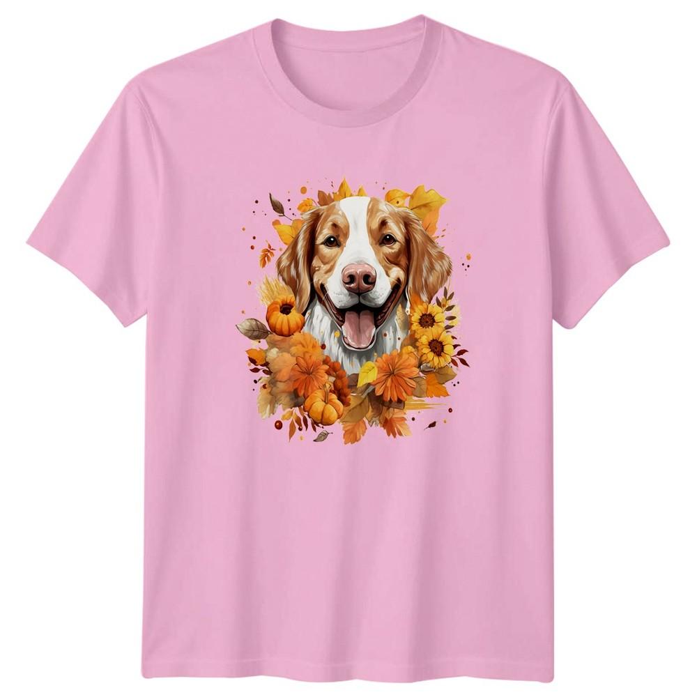 Watercolor Autumn Dog TShirt Fall Leaves Dogs Gift For Him And Her