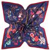 New Arrival Brand Shawl 100% Twill Silk Scarf Hyacinth Floral 130cm Square Scarves Print Kerchief Bandana Woman Headband Hijab