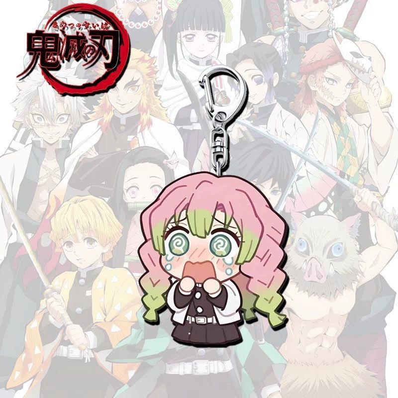 Keychain Pendant Anime Demon Slayer Kimetsu No Yaiba Kamado Tanjirou Double Sided HD Bag Pendant Gift For Fans Cosplay Props Jewelry Gift