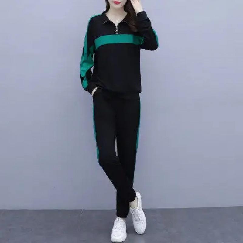 Women's Autumn Style Casual Set - Elegant and Slimming, Suitable for Covering Up Fat Areas and Slimming Down. Two-piece Set.