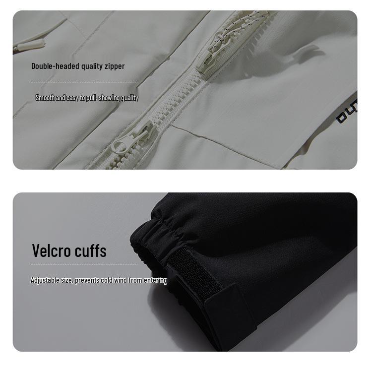2023 New Outdoor Color Block Windbreaker: Unisex Trendy Windproof Jacket for Spring & Autumn Camping and Mountaineering.
