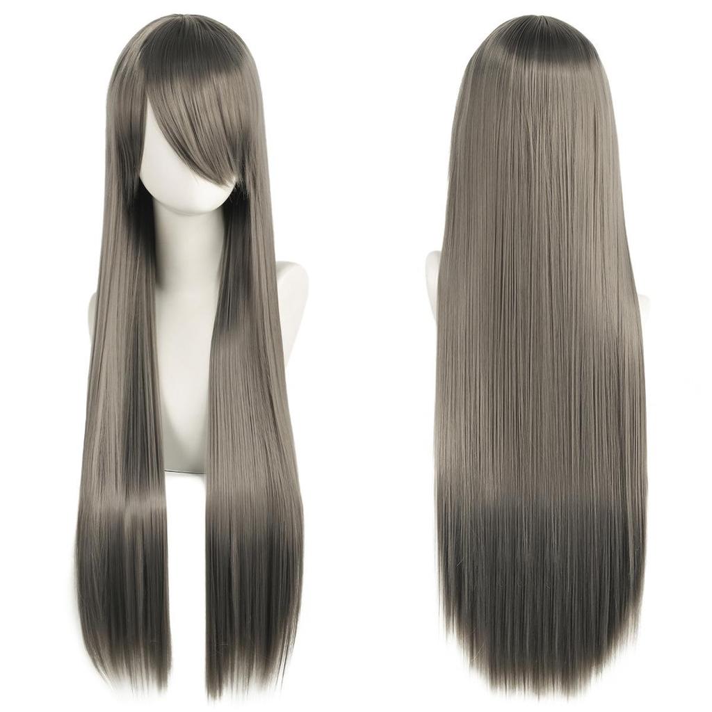 Mao Niang Stil 80cm Lange Gerade Cosplay Perücke, Unisex, Bunt und Vielseitig