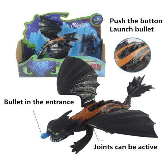 How To Train Your Dragon Toothless Light Fury Hiccup Figure Doll Toy Kids Gift