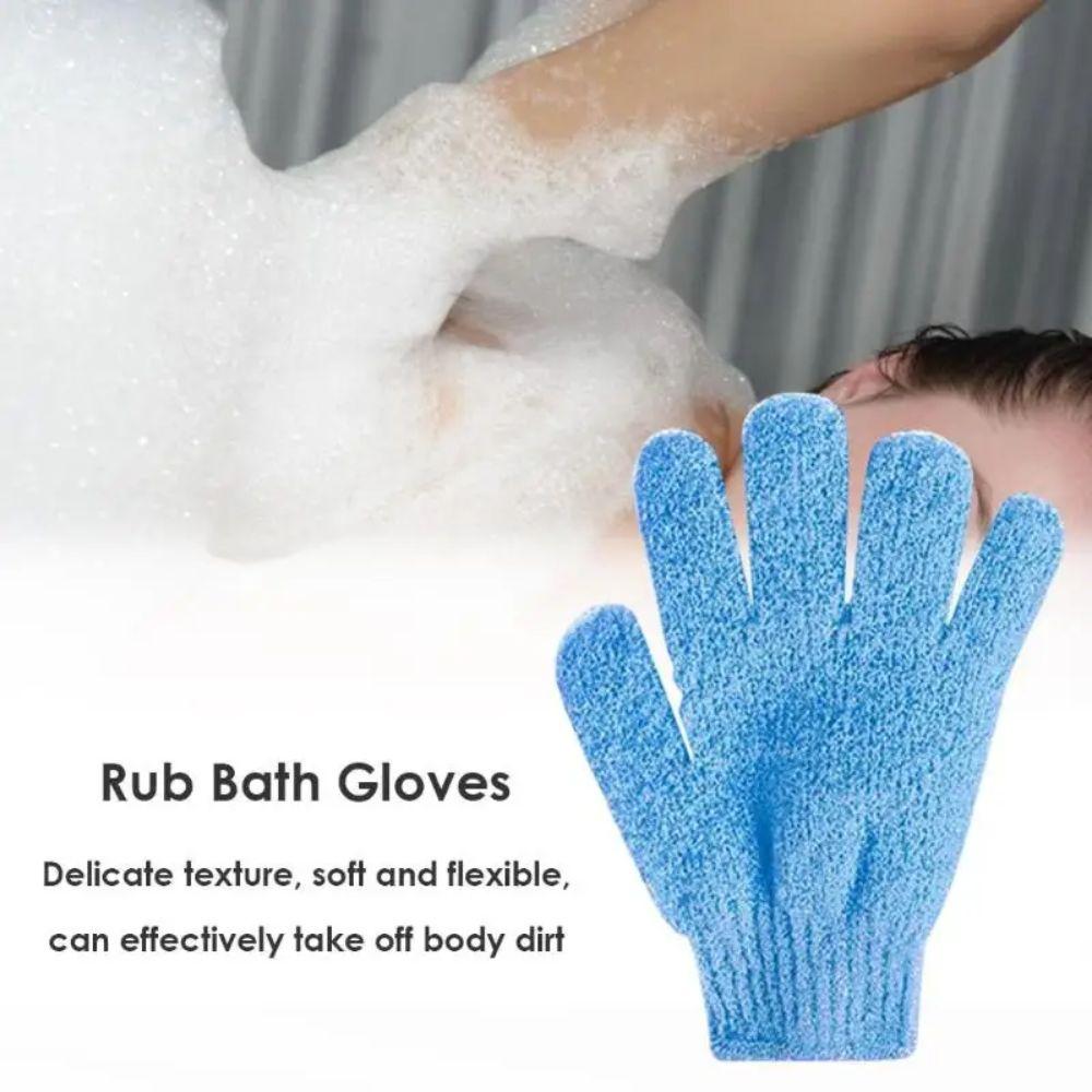Moisturizing Five Fingers Bath Gloves Exfoliating Body Back Cleaner Bathroom Spa Products