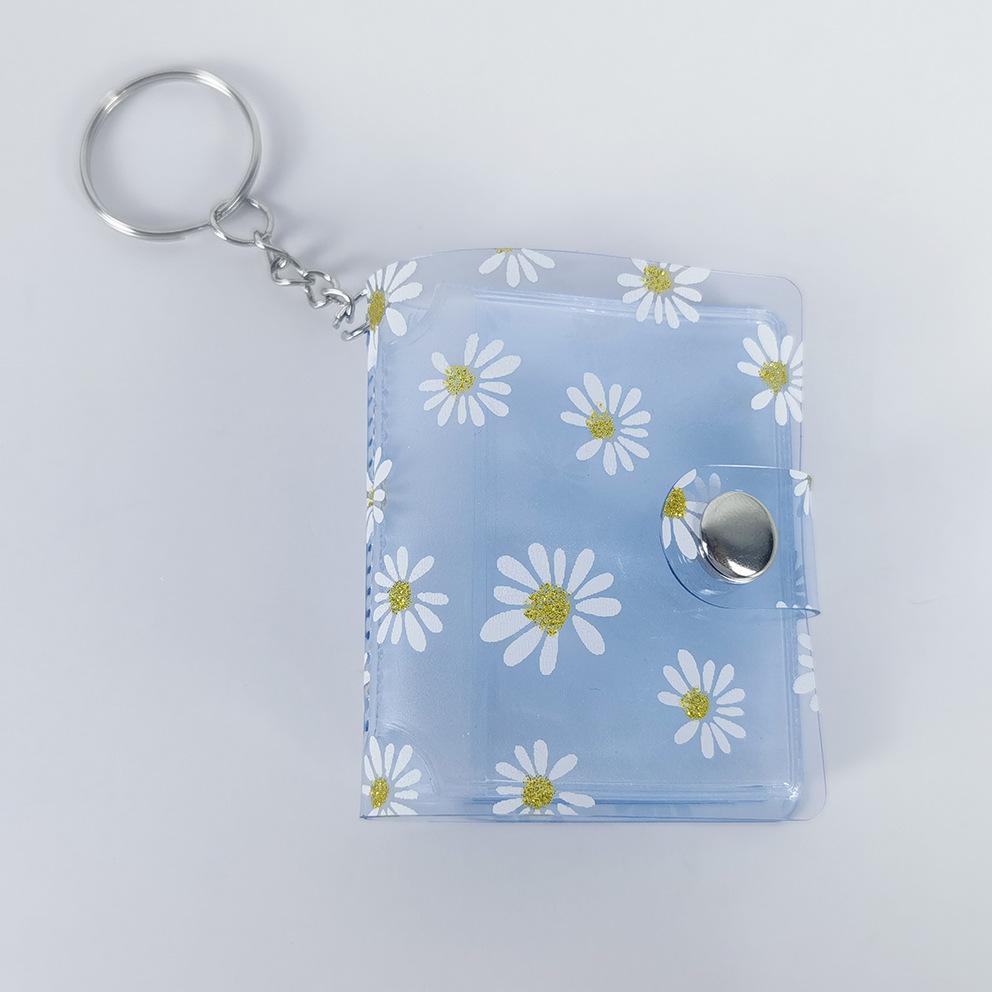 Mini 1-2 Inch Photo Album with Keychain and Stickers for Children's Memories