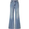 MO&Co. Washed Distressed Low-Rise Flare Jeans
