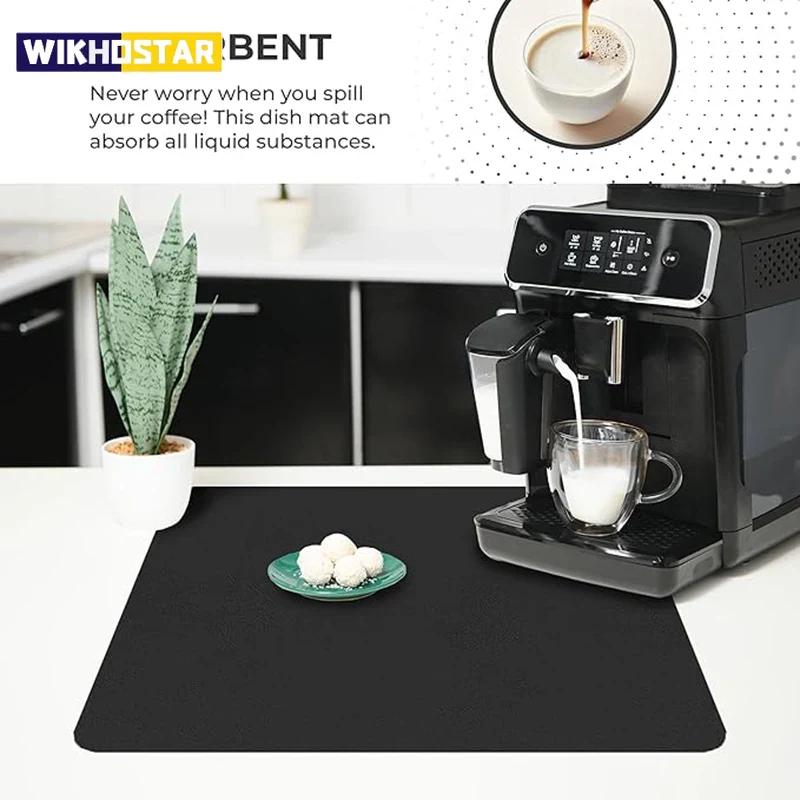 Kitchen Super Large Absorbent Mat Coffee,Dish Draining Mat Quick Dry Bathroom Drain Pad Tableware Mat Kitchen Faucet Placemat