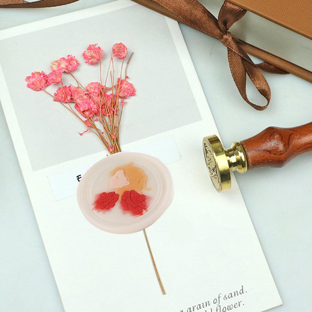 Round-shaped Copper Head 3D Relief Sealing Wax Copper Head for Gift Scrapbooking