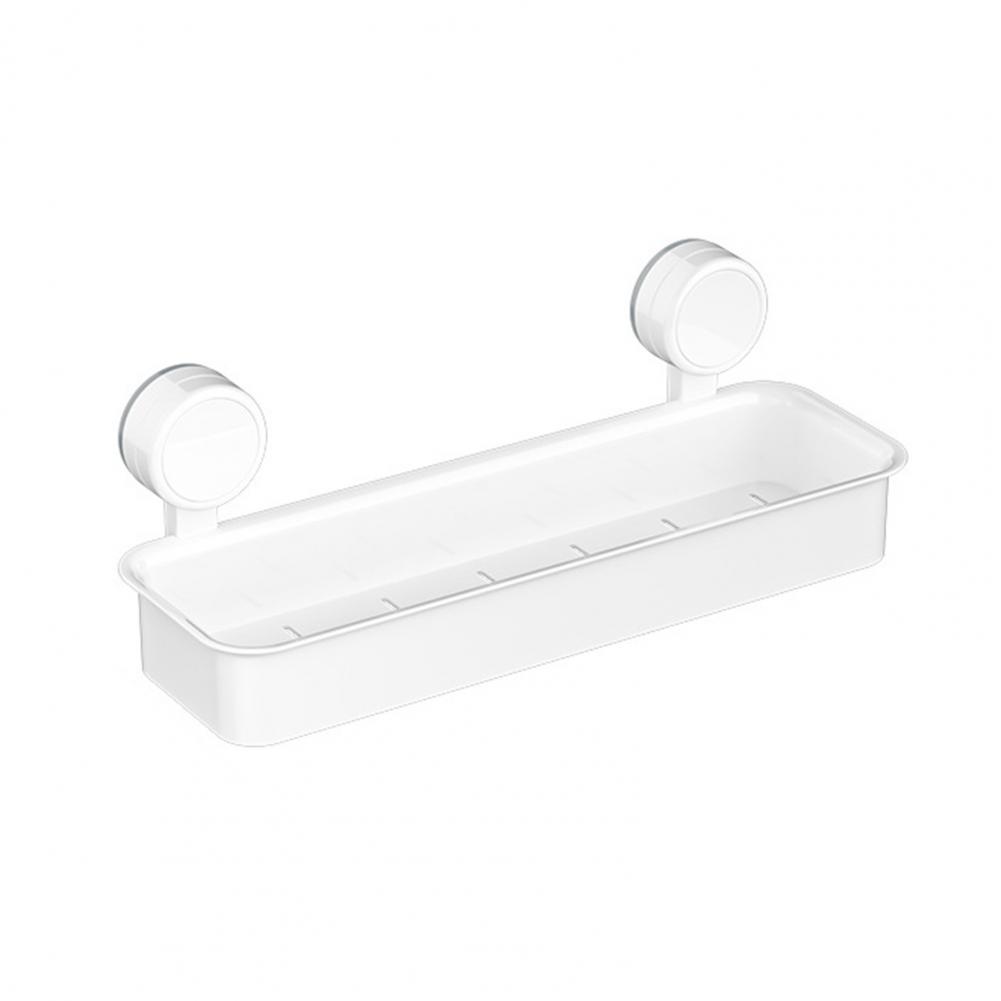 Suction Cup Storage Basket Wall-mounted Suction Cup Storage Rack Bathroom Caddy Makeup Storage Shelf Bathroom Accessories