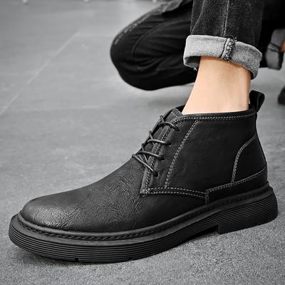 Stiefeletten Herren Stiefel 2024 Herbst Winter Mode Kausal Stiefel Schuhe Männer Bequeme Langlebige Außensohle Herrenstiefel Neue Klassische Herrenschuhe