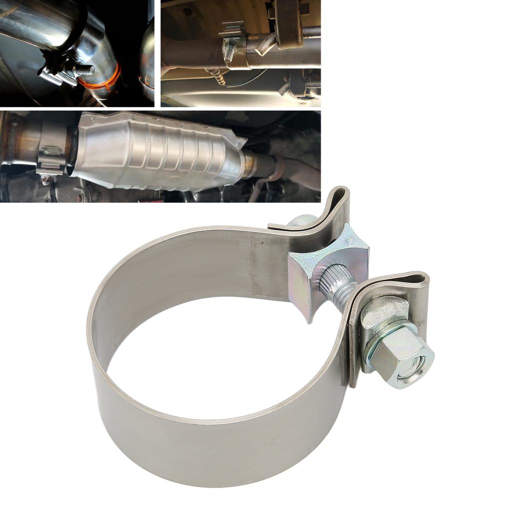 Universal Exhaust Band Seal Clamps Rustproof Muffler Clamp High Hardness for Downpipe Header