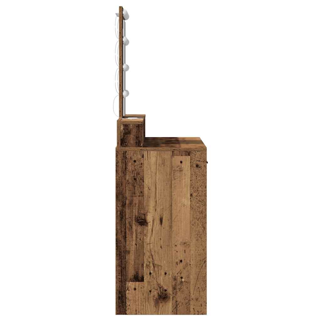Makeup Table with Storage Brown 100 x 41 x 140 cm Engineered Wood