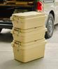 GORDON MILLER 50L Stackable Trunk Cargo Storage Box Organizer, Dark Gray, with Lid, Outdoor Seating, Large Capacity, 1664702